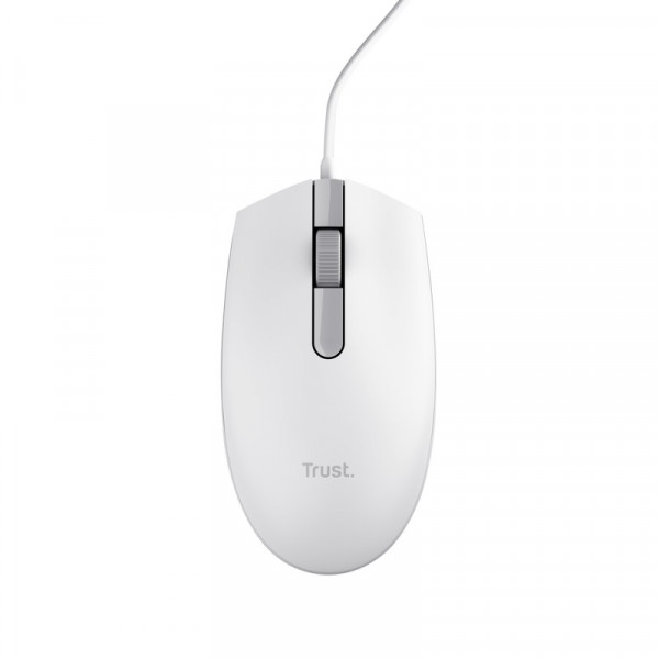 Mouse optic Trust TM-101W, 1200 dpi, 3 butoane, USB, Alb