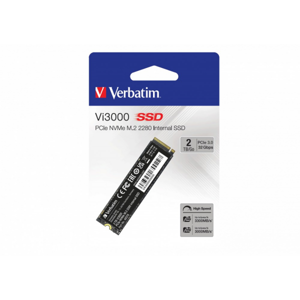 M.2 NVMe SSD Verbatim Vi3000 / 2TB M.2 NVMe SSD Verbatim Vi3000 / 2TB