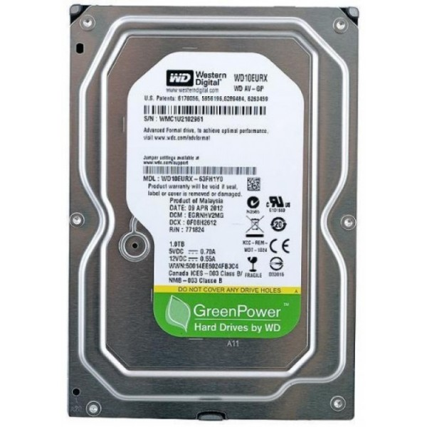 3.5” HDD 1.0TB Western Digital WD10EURX AV-GP™, IntelliPower, 64MB, SATAIII, NP 3.5” HDD 1.0TB Western Digital WD10EURX AV-GP™, IntelliPower, 64MB, SATAIII, NP