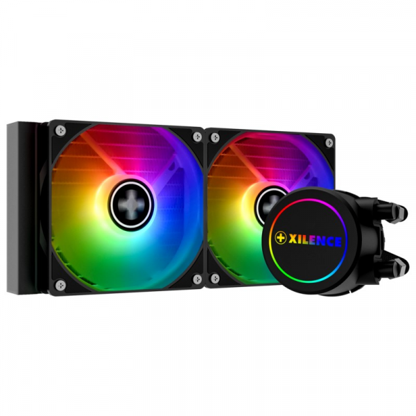XILENCE Liquid Cooler (XC977) ”LiQuRizer 240ARGB” Performance A+ Socket LGA Intel: 1700/ 2066/ 2011/ 115x / 1200; AMD: AM4/AM5 , up to 300W, 2x TF120 ARGB LED XILENCE Liquid Cooler (XC977) ”LiQuRizer 240ARGB” Performance A+ Socket LGA Intel: 1700/ 2066/ 2011/ 115x / 1200; AMD: AM4/AM5 , up to 300W, 2x TF120 ARGB LED