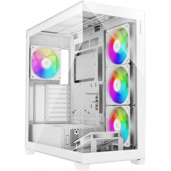 Carcasa XILENCE Xilent Gleam / X818.W.ARGB/ no PSU/ Aquarium panel/ ATX/ White