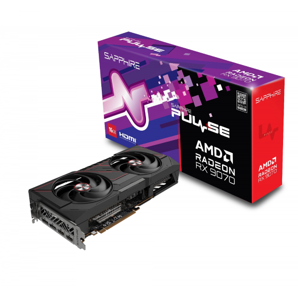 Placa video Sapphire PULSE Radeon RX 9070/ 16GB / GDDR6 / 256bit