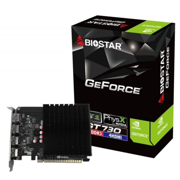 Видеокарта BIOSTAR GeForce GT730 / 4GB / GDDR3 / 64Bit