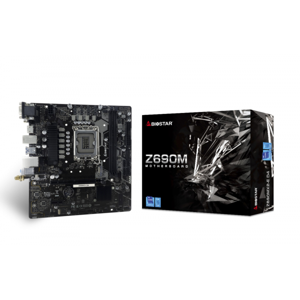 Материнская плата BIOSTAR B690MX2-E D4 / Socket 1700 / Z690 / DDR4 / mATX Материнская плата BIOSTAR B690MX2-E D4 / Socket 1700 / Z690 / DDR4 / mATX
