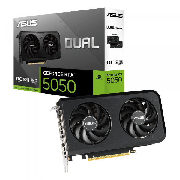 Видеокарта ASUS Dual GeForce RTX 5050 OC Edition / 8GB / GDDR6 / 128bit Видеокарта ASUS Dual GeForce RTX 5050 OC Edition / 8GB / GDDR6 / 128bit