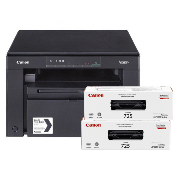 MFD Canon i-Sensys MF3010 + Kit (CRG725 x 2pcs) / A4 / Black