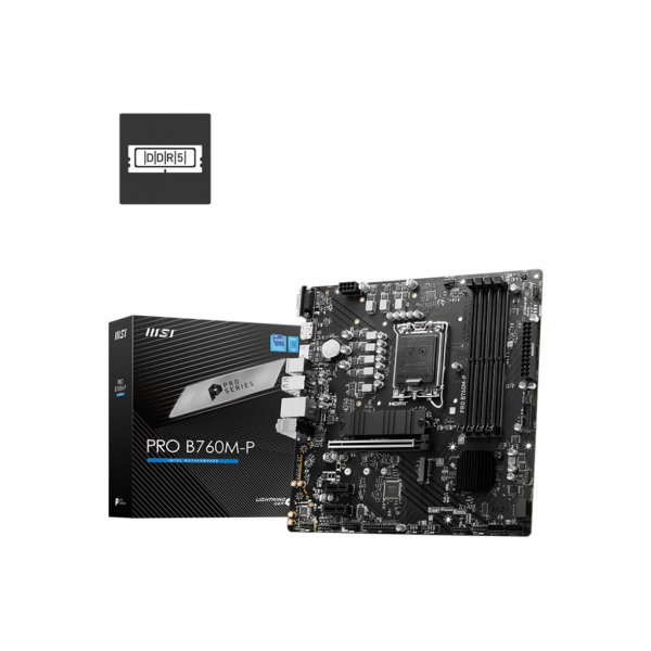 Placa de baza MSI PRO B760M-P / 1700 / B760 / DDR5 / mATX