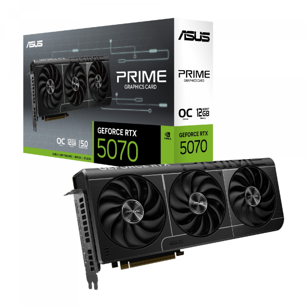 Видеокарта ASUS PRIME GeForce RTX 5070 OC Edition / 12GB / GDDR7 / 192bit Видеокарта ASUS PRIME GeForce RTX 5070 OC Edition / 12GB / GDDR7 / 192bit