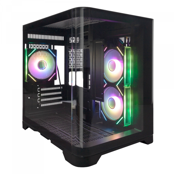 Корпус 1STPLAYER UV5 / no PSU / Side-Window / 3x120mm / mATX / Black Корпус 1STPLAYER UV5 / no PSU / Side-Window / 3x120mm / mATX / Black