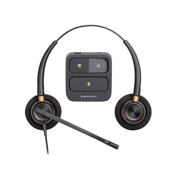 Casti Binaurale Poly EncorePro 520V/ Black Casti Binaurale Poly EncorePro 520V/ Black