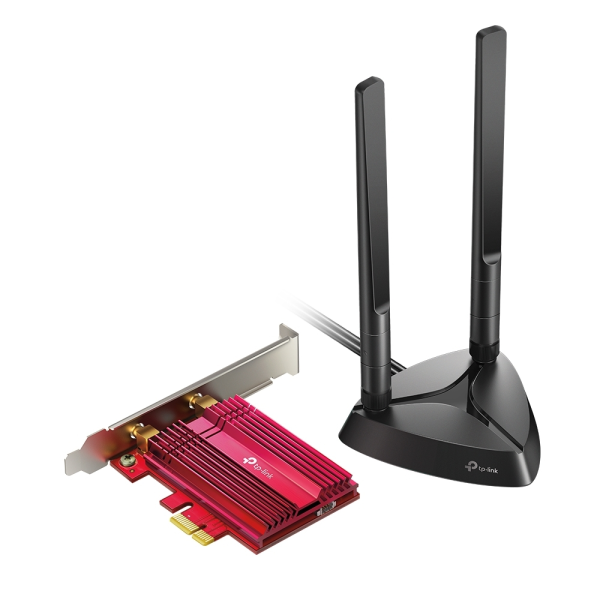 TP-LINK Archer TX3000E AX3000 Wi-Fi 6 + Bluetooth PCI Express Adapter, 2402Mbps on 5GHz + 574Mpbs on 2.4GHz, 802.11ax/ac/n/g/b/a, 2 Dual Band detachable TP-LINK Archer TX3000E AX3000 Wi-Fi 6 + Bluetooth PCI Express Adapter, 2402Mbps on 5GHz + 574Mpbs on 2.4GHz, 802.11ax/ac/n/g/b/a, 2 Dual Band detachable