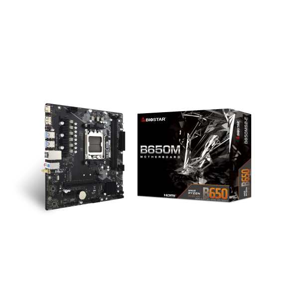 Материнская плата BIOSTAR B650MS2-E/ AM5 / B650 / DDR5 / mATX