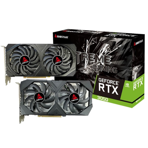 Видеокарта BIOSTAR GeForce RTX3050 / 6GB / GDDR6 / 96bit Видеокарта BIOSTAR GeForce RTX3050 / 6GB / GDDR6 / 96bit