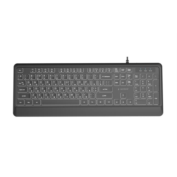 Тонкая Клавиатура Gembird KB-UML-04-CYRL/ USB A+C/ Black Тонкая Клавиатура Gembird KB-UML-04-CYRL/ USB A+C/ Black