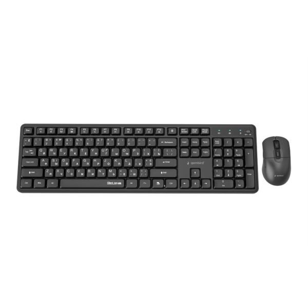 Tastatura si Mouse Wireless Gembird KBS-WMS-01-CYRL, Black Tastatura si Mouse Wireless Gembird KBS-WMS-01-CYRL, Black