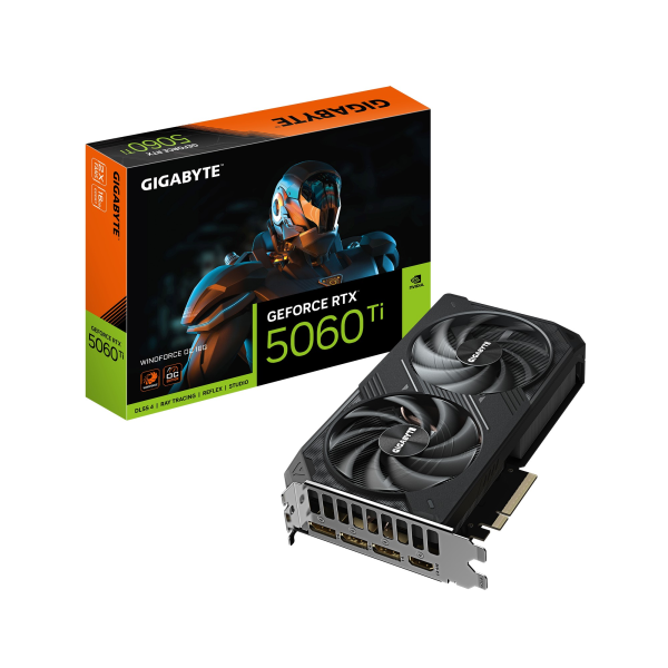 Видеокарта GIGABYTE GeForce RTX 5060 Ti WINDFORCE OC 8G / 8GB / GDDR7 / 128bit Видеокарта GIGABYTE GeForce RTX 5060 Ti WINDFORCE OC 8G / 8GB / GDDR7 / 128bit