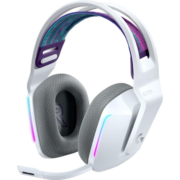 Casti Gaming Logitech Gaming G733 LIGHTSPEED Wireless RGB, White Casti Gaming Logitech Gaming G733 LIGHTSPEED Wireless RGB, White