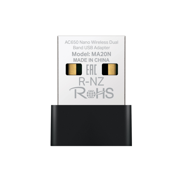 USB 2.0 / Wi-Fi 5 Adapter / MERCUSYS MA20N / Dual Band AC650 USB 2.0 / Wi-Fi 5 Adapter / MERCUSYS MA20N / Dual Band AC650