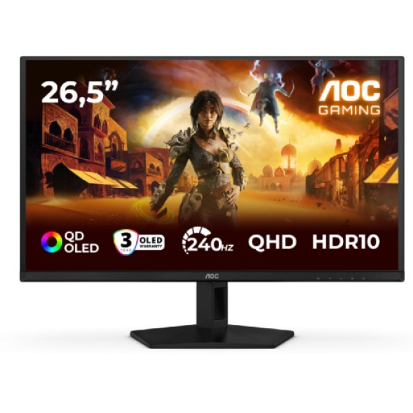 26.5” Monitor Gaming AOC Q27G4SDR/ QHD/ QD OLED/ 240Hz 26.5” Monitor Gaming AOC Q27G4SDR/ QHD/ QD OLED/ 240Hz