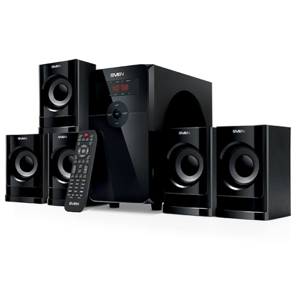 Boxe 5.1 SVEN HT-201/ 80W RMS / Bluetooth / FM-tune / USB Flash / SD card / Black Boxe 5.1 SVEN HT-201/ 80W RMS / Bluetooth / FM-tune / USB Flash / SD card / Black