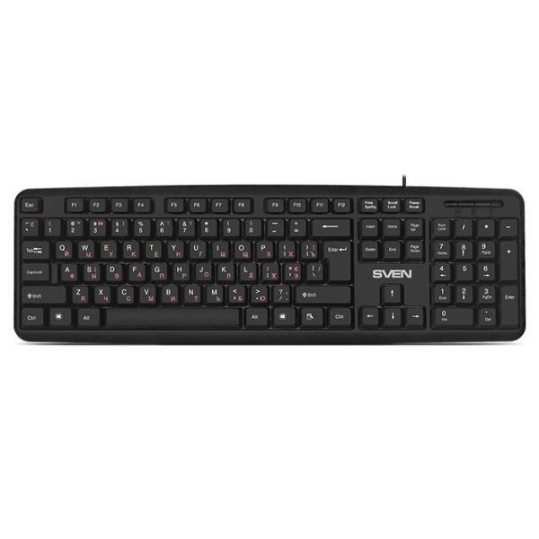 SVEN KB-S230, Keyboard, Waterproof construction, 104 keys, 2m, USB, Black, Rus/Ukr/Eng SVEN KB-S230, Keyboard, Waterproof construction, 104 keys, 2m, USB, Black, Rus/Ukr/Eng