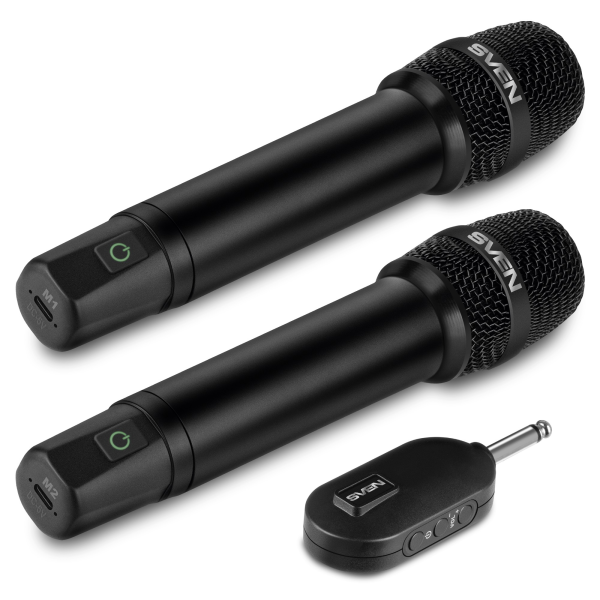 Set de doua microfoane wireless SVEN MK-742 / Wireless / Black Set de doua microfoane wireless SVEN MK-742 / Wireless / Black