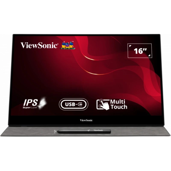 15.6” Monitor Touch Portabil VIEWSONIC TD1655 / 6.5ms / Black