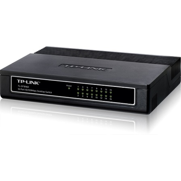 TP-LINK TL-SF1016D 16-port Desktop Switch, 16 10/100M RJ45 ports, Plastic case TP-LINK TL-SF1016D 16-port Desktop Switch, 16 10/100M RJ45 ports, Plastic case