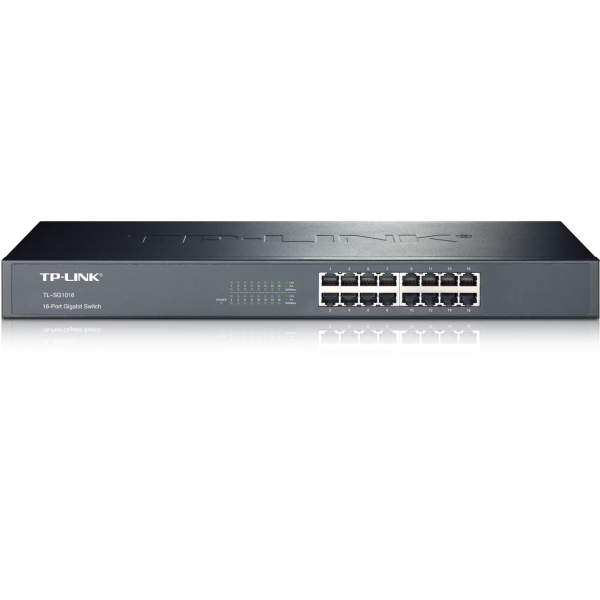 Коммутатор TP-LINK TL-SG1016 / 16 port / Gigabit / RJ45 / 1U 19-inch rack-mountable steel case Коммутатор TP-LINK TL-SG1016 / 16 port / Gigabit / RJ45 / 1U 19-inch rack-mountable steel case