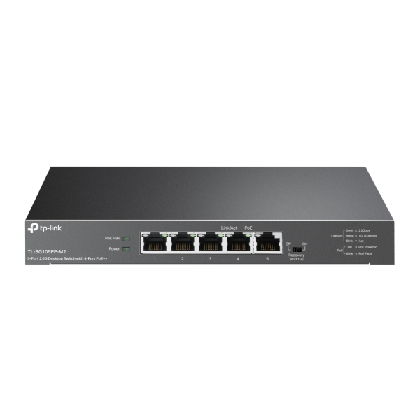 Switch TP-LINK TL-SG105PP-M2/ 5 port / 2.5Gigabit / RJ45 / steel case Switch TP-LINK TL-SG105PP-M2/ 5 port / 2.5Gigabit / RJ45 / steel case