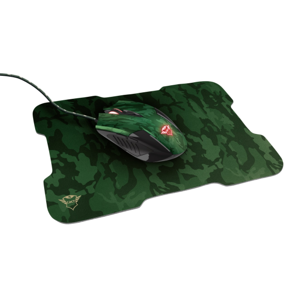 Trust Gaming GXT 781 Rixa Camo Mouse & Mouse Pad, 800 - 3200 dpi, 6 Responsive buttons, LED illumination with breathing effect in 4 colours, 1,8 m USB Trust Gaming GXT 781 Rixa Camo Mouse & Mouse Pad, 800 - 3200 dpi, 6 Responsive buttons, LED illumination with breathing effect in 4 colours, 1,8 m USB