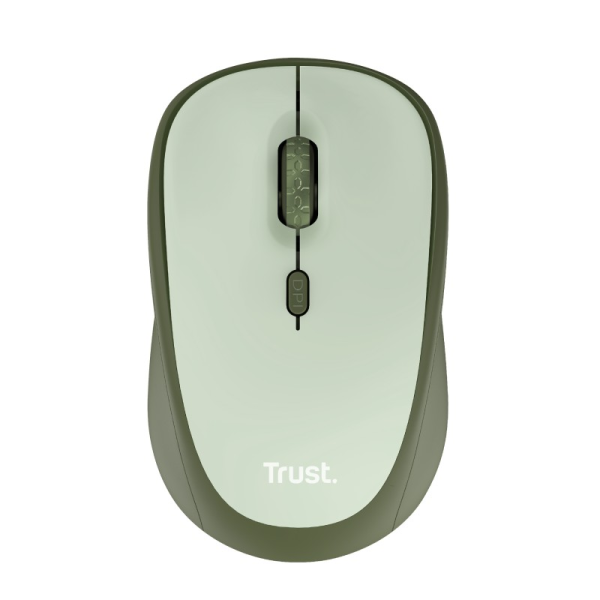 Мышь Беспроводная Trust Yvi + Eco / 8m 2.4GHz Micro receiver / 1600dpi / Green Мышь Беспроводная Trust Yvi + Eco / 8m 2.4GHz Micro receiver / 1600dpi / Green
