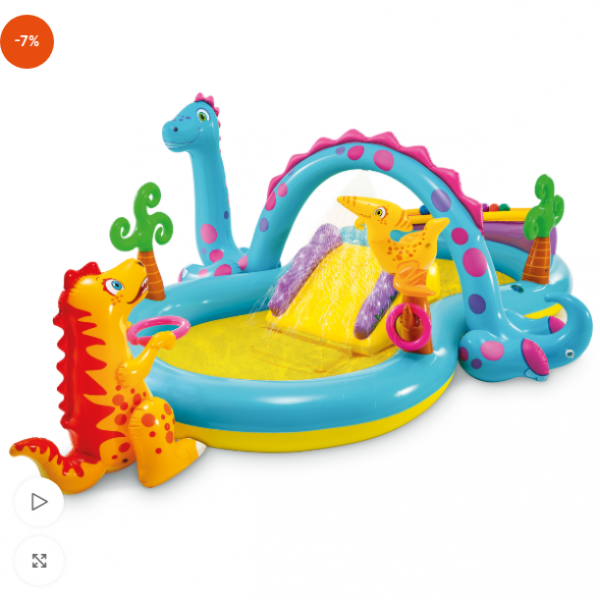 INTEX Надувной игровой центр “Динолэнд” 302x229x112 см, 290 л, до 81 кг, 2+ INTEX Надувной игровой центр “Динолэнд” 302x229x112 см, 290 л, до 81 кг, 2+