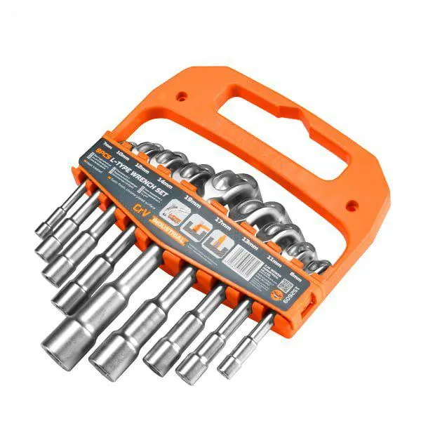 Set de 9 chei tubulare cu cot tip L Wokin 7-19 mm (Industrial) Set de 9 chei tubulare cu cot tip L Wokin 7-19 mm (Industrial)