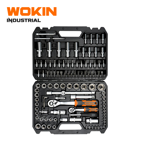 Set de 108 de chei tubulare WOKIN de 1\/4 & 1\/2 Cr-V (Industrial) Set de 108 de chei tubulare WOKIN de 1\/4 & 1\/2 Cr-V (Industrial)