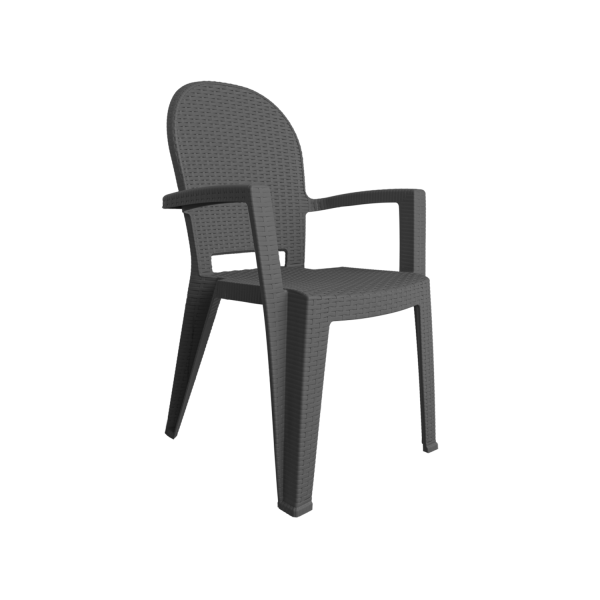 Scaun plastic Avala ratan (antracit) Scaun plastic Avala ratan (antracit)
