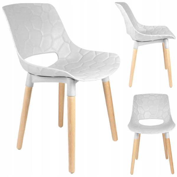 Scaun scandinav JUMI DAVIS (alb) Scaun scandinav JUMI DAVIS (alb)
