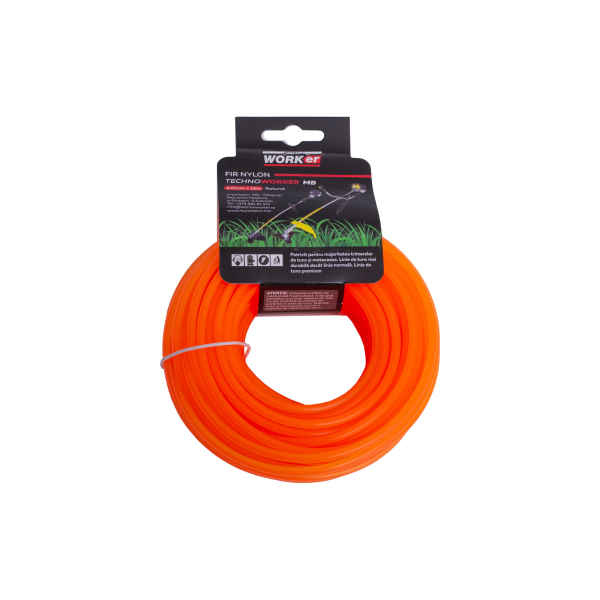 Fir Nylon Technoworker patrat 4.0 mm x 15 m Fir Nylon Technoworker patrat 4.0 mm x 15 m