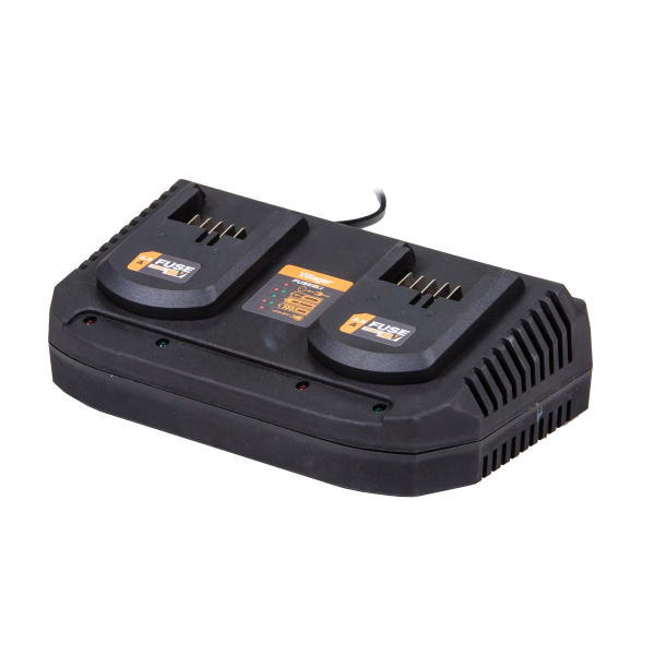 Incarcator dublu baterii FUSE 18V 2x3.5A Incarcator dublu baterii FUSE 18V 2x3.5A