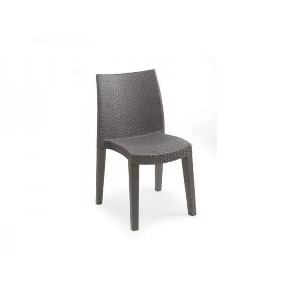 Scaun din plastic Lady (negru)