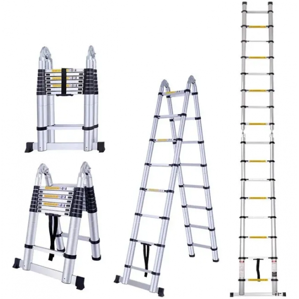 Лестница двойная телескопическая TechnoWorker 9x2