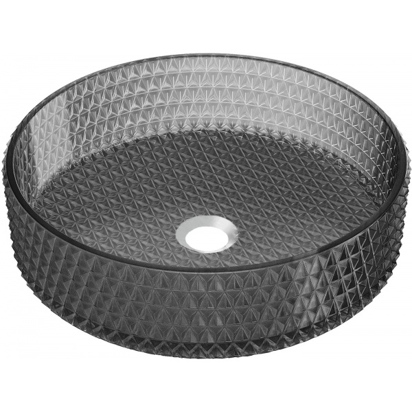 Lavoar din sticla securizata SanDonna Mira Rotund (Negru) Lavoar din sticla securizata SanDonna Mira Rotund (Negru)
