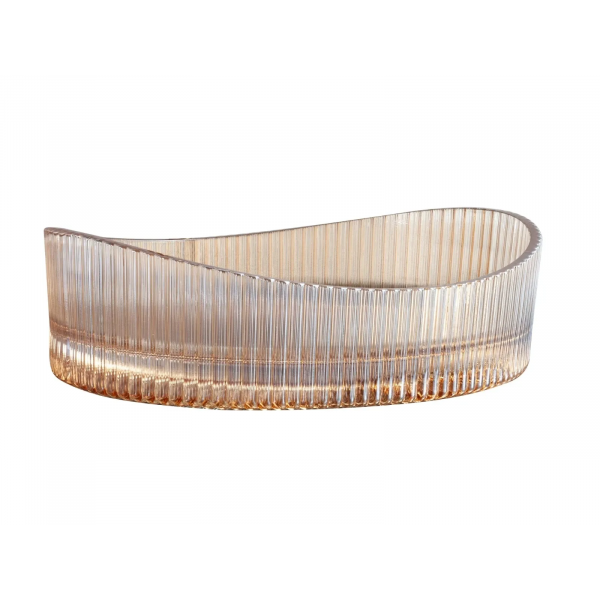 Раковина из закаленного стекла SanDonna Gala Oval Neuniform (Золотистый)