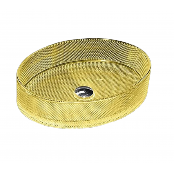 Раковина из закаленного стекла SanDonna Vela Oval (Золотистый)