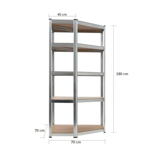 Raft arhivare si depozitare tip colt WALTZ 900/400/1800