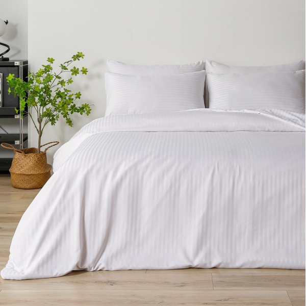 Комплект постельного белья Relaxe Home Stripe Dreams 200 x 220 см White Комплект постельного белья Relaxe Home Stripe Dreams 200 x 220 см White
