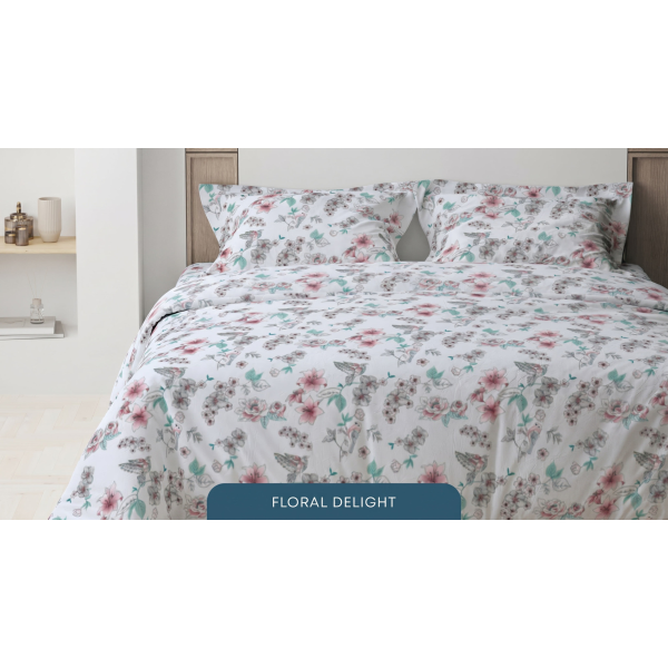 Set de lenjerie pentru pat Relaxe Home Soft Dreams 200 x 220 cm Floral Delight Set de lenjerie pentru pat Relaxe Home Soft Dreams 200 x 220 cm Floral Delight