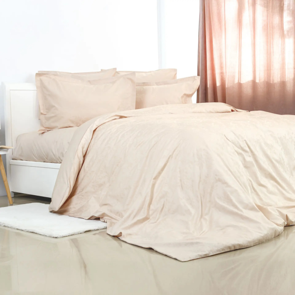 Set de lenjerie pentru pat TEP Grace Jacquard 200 x 220 cm Beige Set de lenjerie pentru pat TEP Grace Jacquard 200 x 220 cm Beige