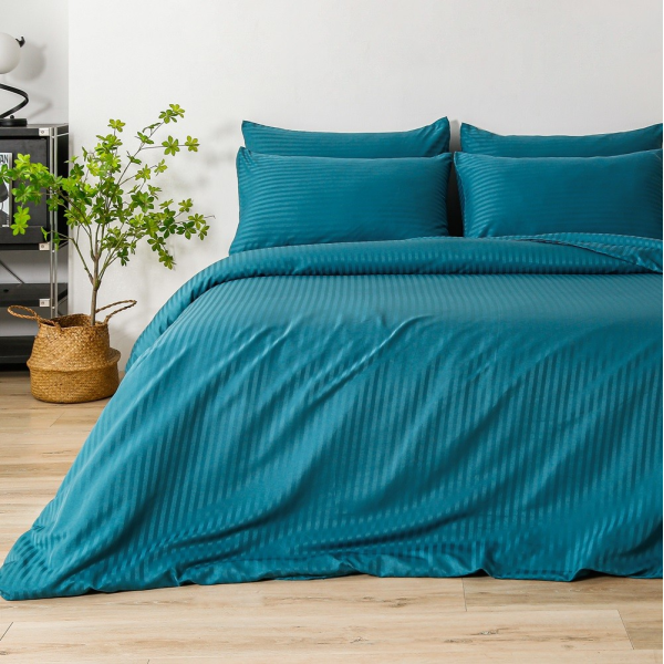 Set de lenjerie pentru pat Relaxe Home Stripe Dreams 200 x 220 cm Smarald Set de lenjerie pentru pat Relaxe Home Stripe Dreams 200 x 220 cm Smarald