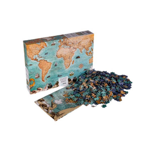 Puzzle ANTIC glob harta lumii 1000pcs